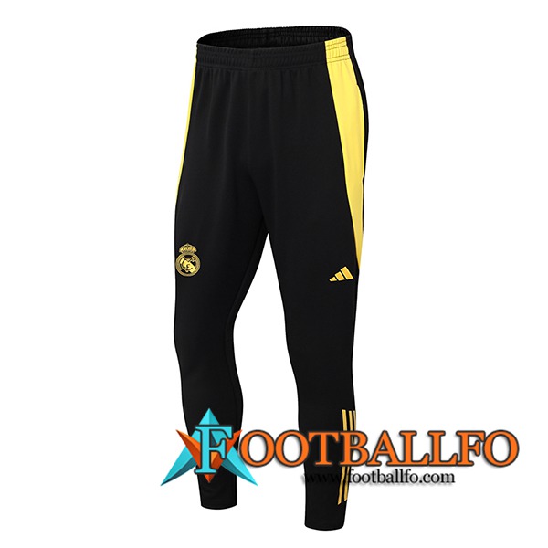 Pantalon Entrenamiento Real Madrid Negro/Amarillo 2024/2025