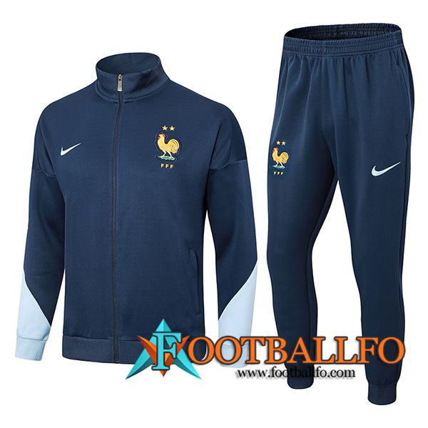 Chandal Equipos De Futbol Chaquetas Francia azul real 2024/2025 -02