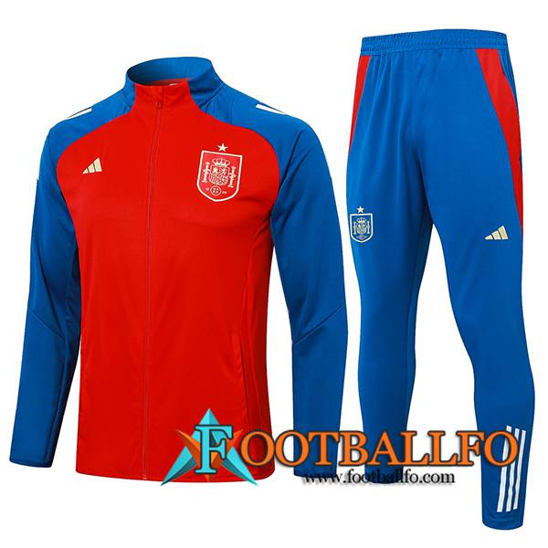 Chandal Equipos De Futbol Chaquetas España Rojo/Azul 2024/2025