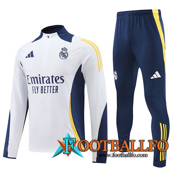 Chandal Equipos De Futbol Real Madrid Blanco/Azul/Amarillo 2024/2025