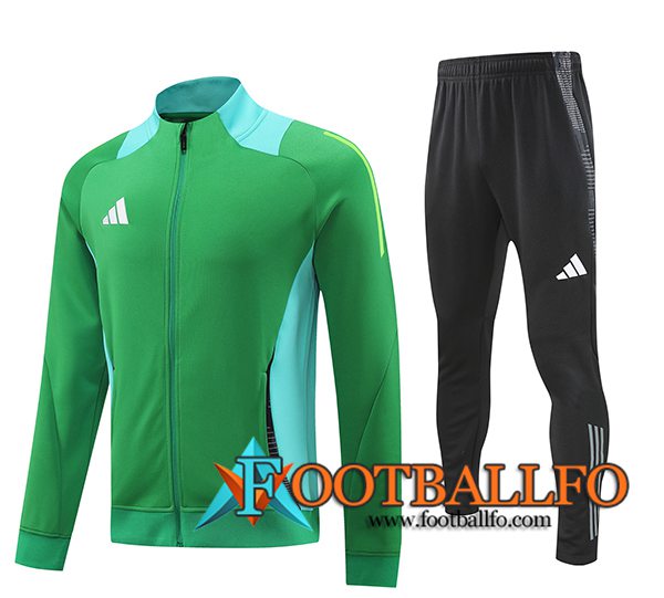 Chandal Equipos De Futbol Chaquetas Adidas Verde/Azul 2024/2025