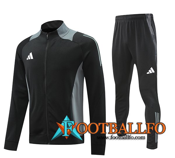 Chandal Equipos De Futbol Chaquetas Adidas Negro/Gris 2024/2025