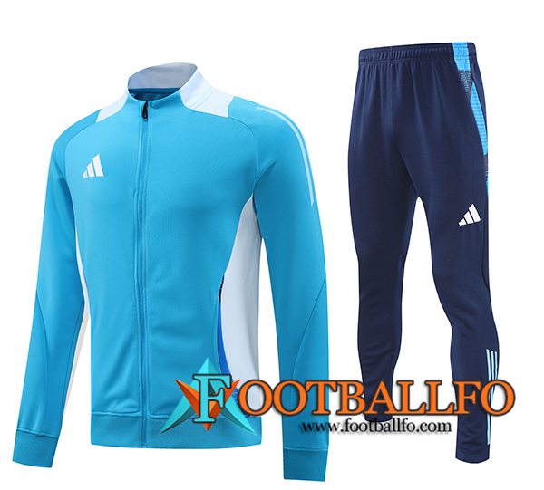 Chandal Equipos De Futbol Chaquetas Adidas Azul/Blanco 2024/2025