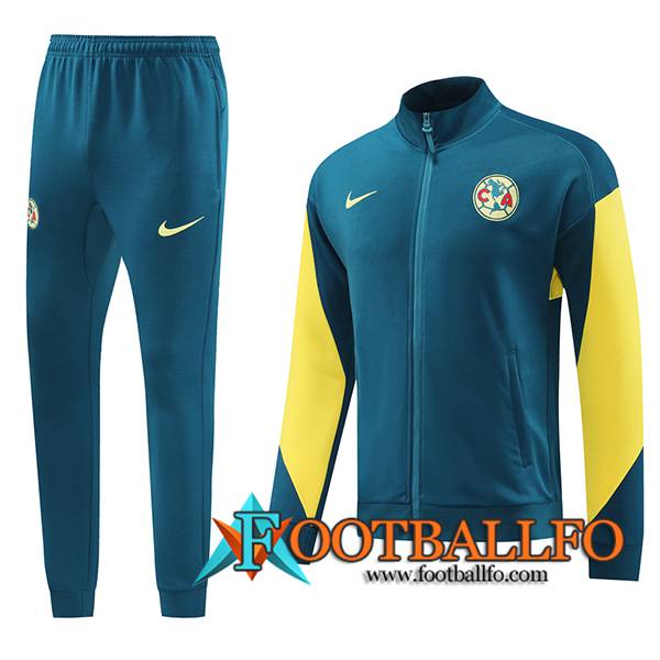 Chandal Equipos De Futbol Chaquetas Club America Verde/Amarillo 2024/2025