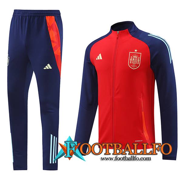 Chandal Equipos De Futbol Chaquetas España Rojo/Violeta 2024/2025