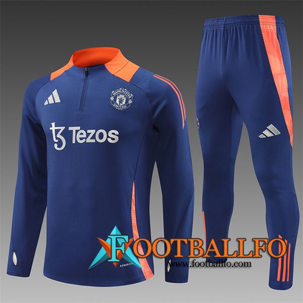 Chandal Equipos De Futbol Manchester United Ninos Azul/Naranja 2024/2025