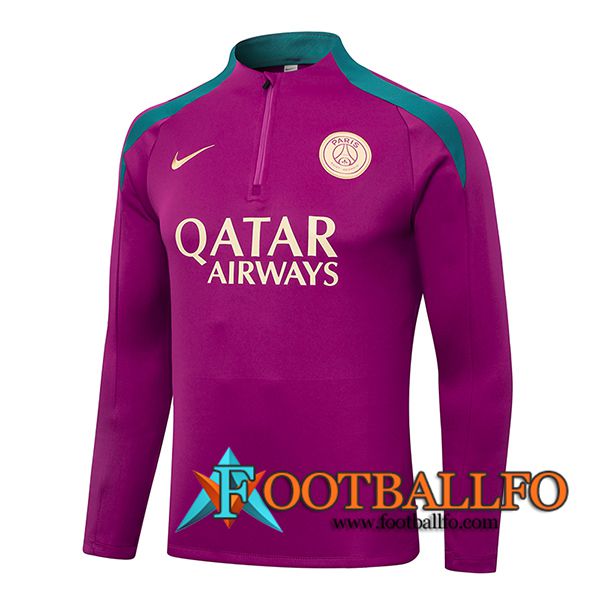 Sudadera De Entrenamiento PSG Violeta/Verde 2024/2025