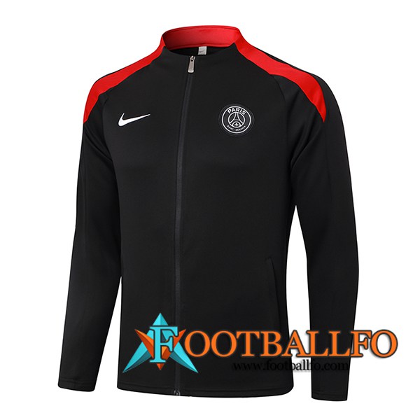 Chaquetas Futbol PSG Negro/Rojo 2024/2025