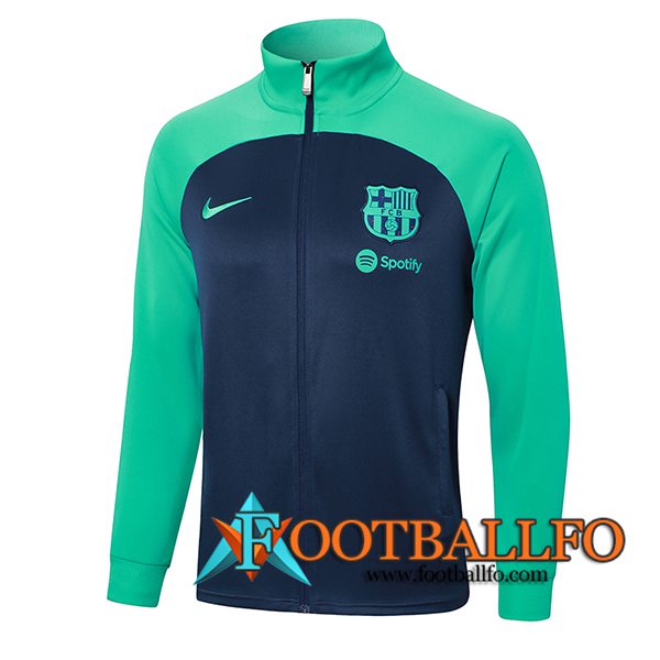 Chaquetas Futbol FC Barcelona Azul/Verde 2024/2025