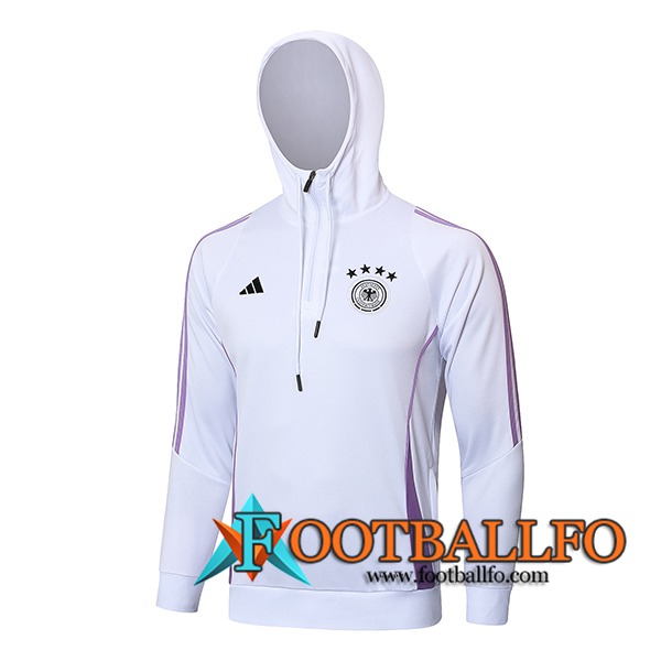 Chaqueta Con Capucha Alemania Blanco/Violeta 2024/2025