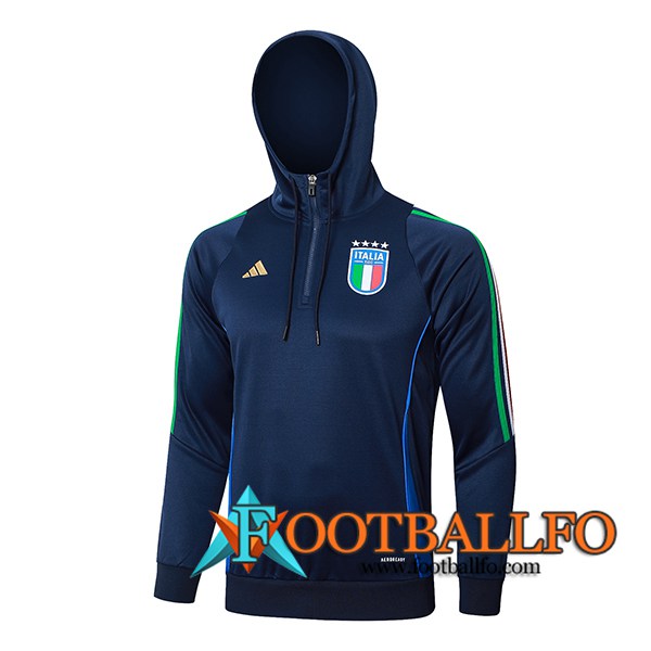 Chaqueta Con Capucha Italia Azul Oscuro 2024/2025