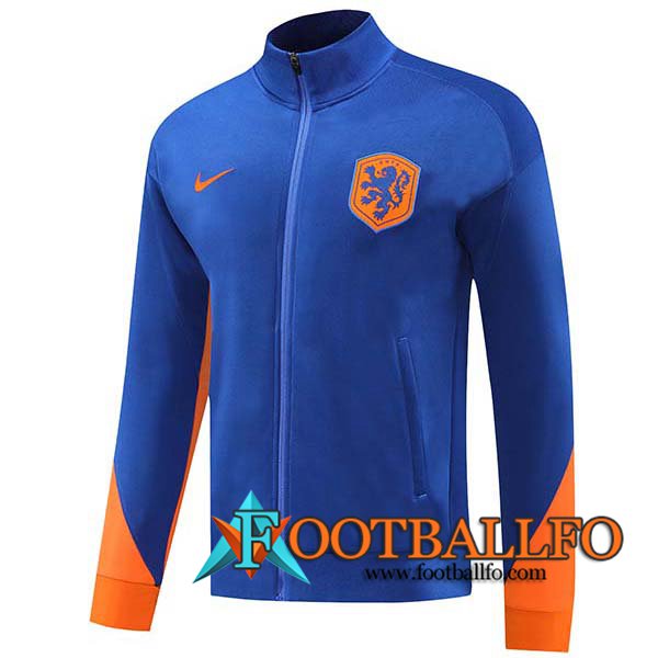 Chaquetas Futbol Países Bajos Azul/Naranja 2024/2025