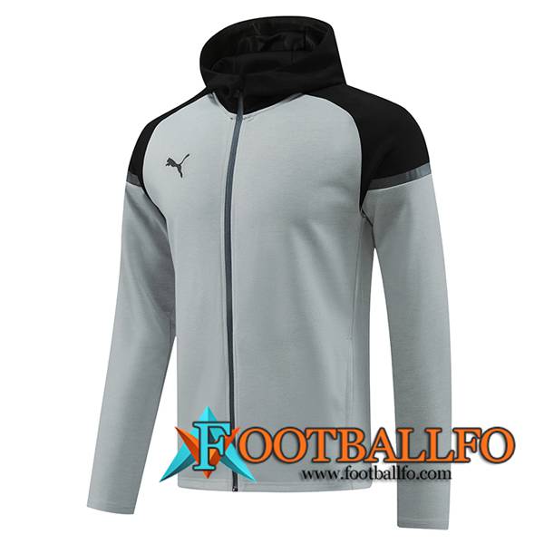 Chaqueta Con Capucha PUMA Gris/Negro 2024/2025