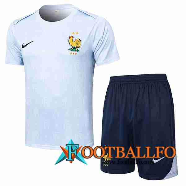 Camiseta Entrenamiento Francia Azul Claro 2024/2025