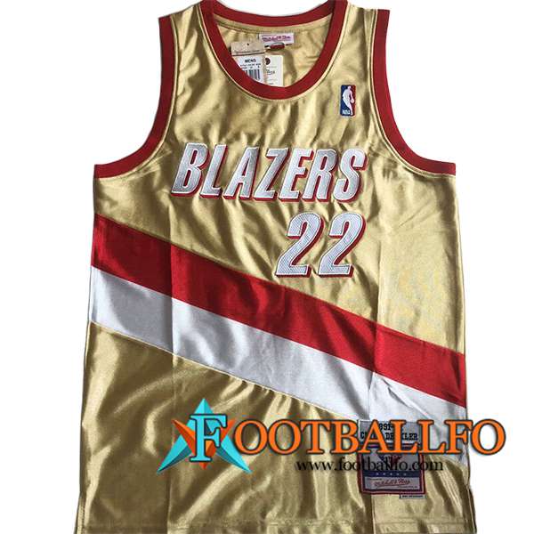 Camisetas Portland Trail Blazers (DREXLER #22) 2024/25 Amarillo/Rojo/Blanco