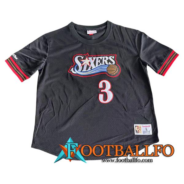 Camisetas Philadelphia 76ers (IVERSON #3) 2024/25 Negro