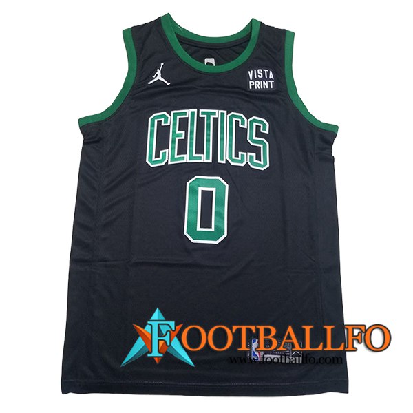 Camisetas Boston Celtics (TATUM #0) 2024/25 Negro/Verde