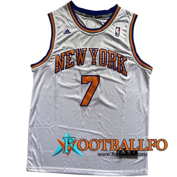 Camisetas New York Knicks (ANTHONY #7) 2024/25 Blanco/Naranja/Azul