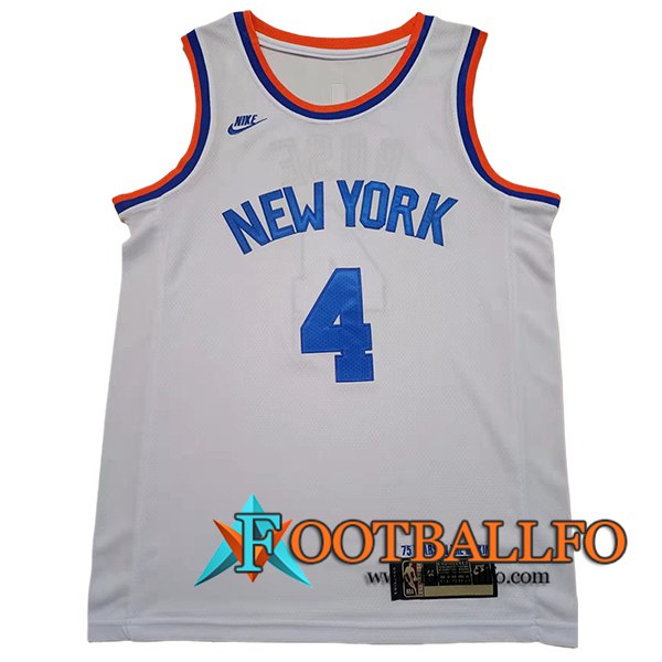 Camisetas New York Knicks (Rosa #4) 2024/25 Blanco/Azul