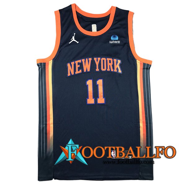 Camisetas New York Knicks (MarrónSON #11) 2024/25 Negro/Naranja -02