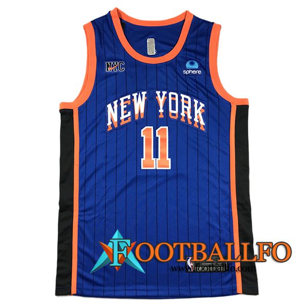 Camisetas New York Knicks (MarrónSON #11) 2024/25 Azul/Naranja/Negro