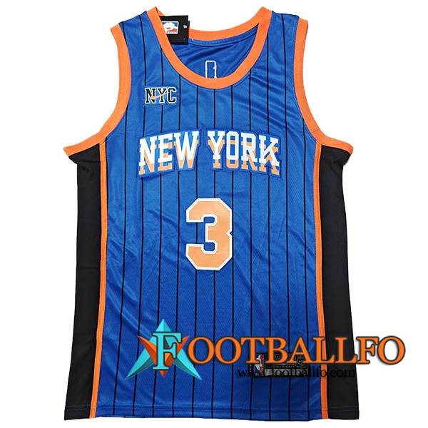 Camisetas New York Knicks (HART #3) 2024/25 Azul/Naranja/Negro