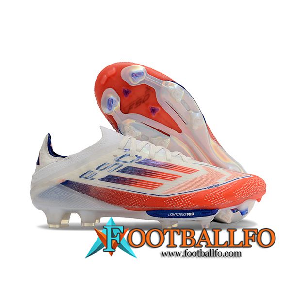 Adidas Botas De Fútbol F50+.1 FG Blanco/Naranja/Azul