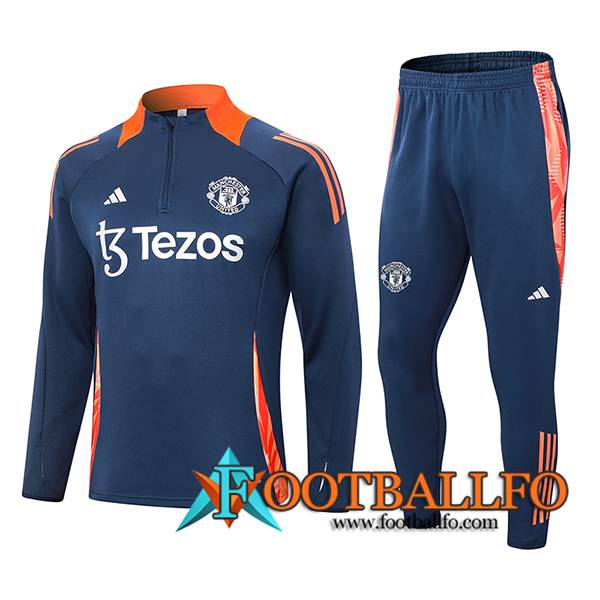 Chandal Equipos De Futbol Manchester United Azul/Naranja 2024/2025 -02