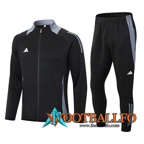 Chandal Equipos De Futbol Chaquetas Adidas Negro/Gris 2024/2025