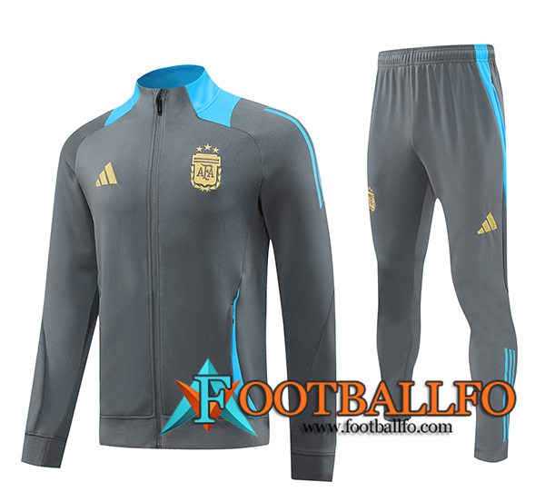 Chandal Equipos De Futbol Chaquetas Argentina Gris/Azul 2024/2025