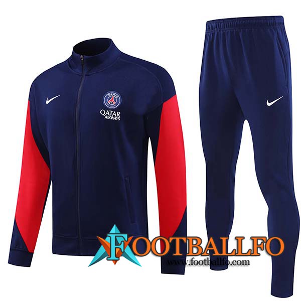 Chandal Equipos De Futbol Chaquetas PSG Azul/Rojo 2024/2025