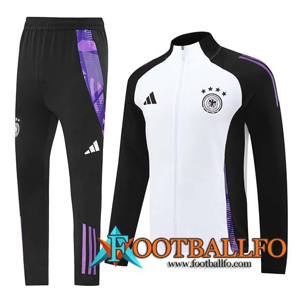 Chandal Equipos De Futbol Chaquetas Alemania Negro/Blanco/Violeta 2024/2025