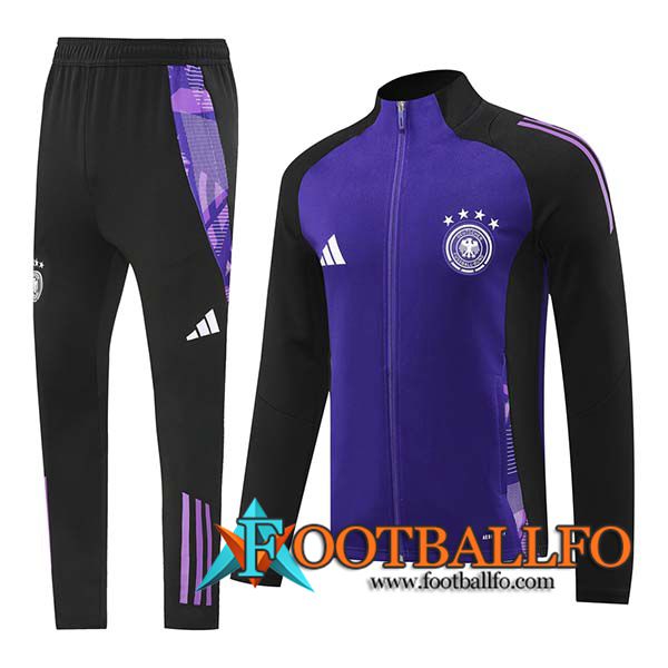 Chandal Equipos De Futbol Chaquetas Alemania Negro/Violeta 2024/2025 -03