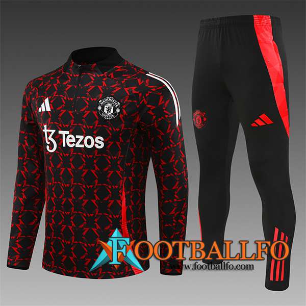 Chandal Equipos De Futbol Manchester United Ninos Negro/Rojo 2024/2025