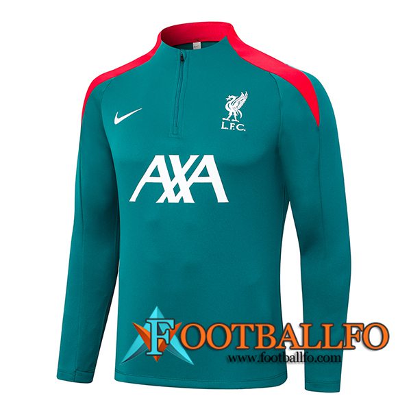 Sudadera De Entrenamiento FC Liverpool Verde/Rojo 2024/2025