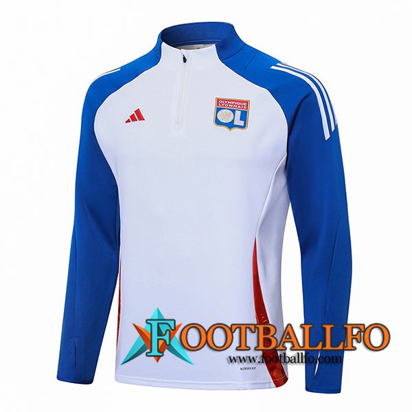 Sudadera De Entrenamiento lyon Blanco/Azul/Rojo 2024/2025