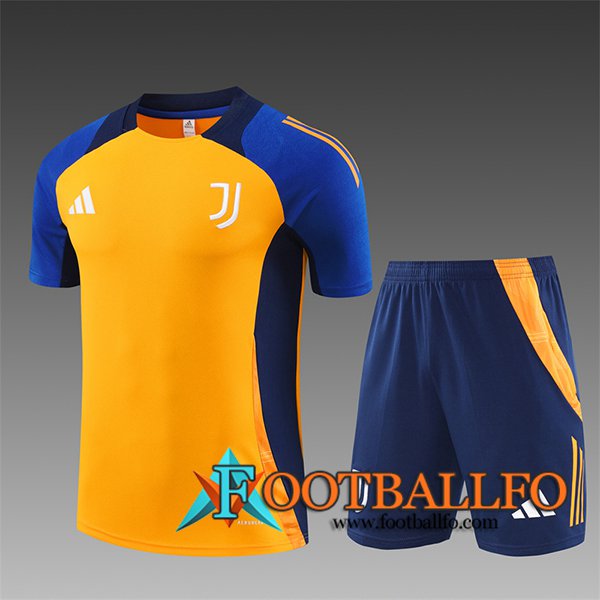 Camiseta Entrenamiento Juventus Ninos Naranja/Azul 2024/2025