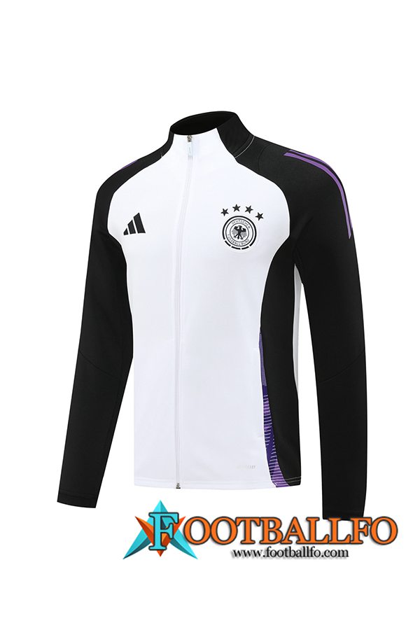 Chaquetas Futbol Alemania Negro/Blanco/Violeta 2024/2025