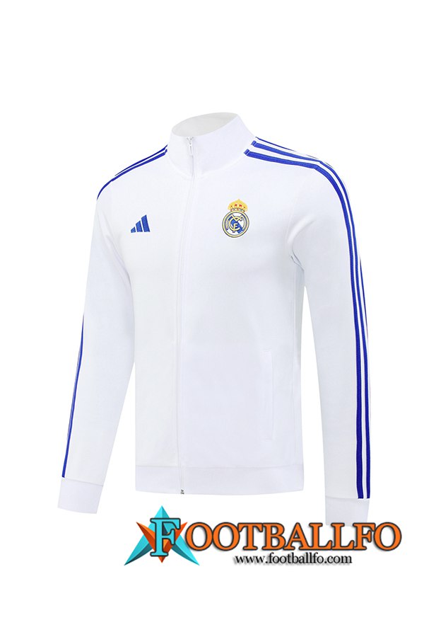 Chaquetas Futbol Real Madrid Blanco/Azul 2024/2025