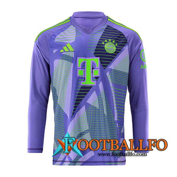 Camisetas De Futbol Bayern Munich Portero Manga Largas Violeta 2024/2025