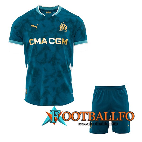 Nueva Camisetas De Futbol Marsella OM Ninos Segunda 2024/2025