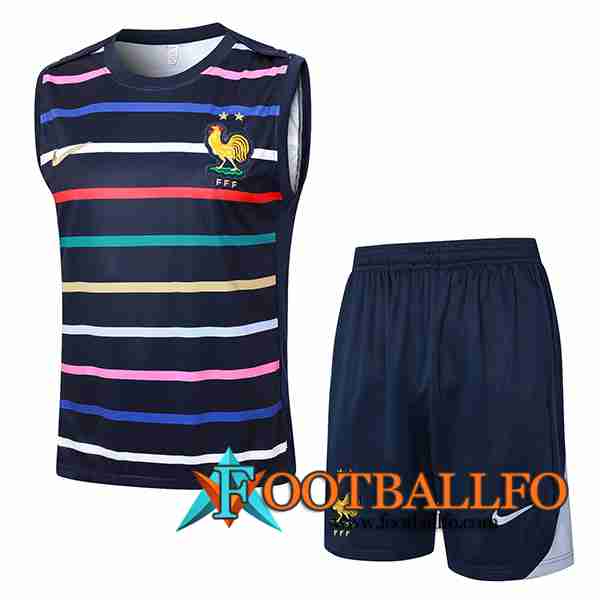 Camiseta Entrenamiento sin mangas Francia azul real 2024/2025