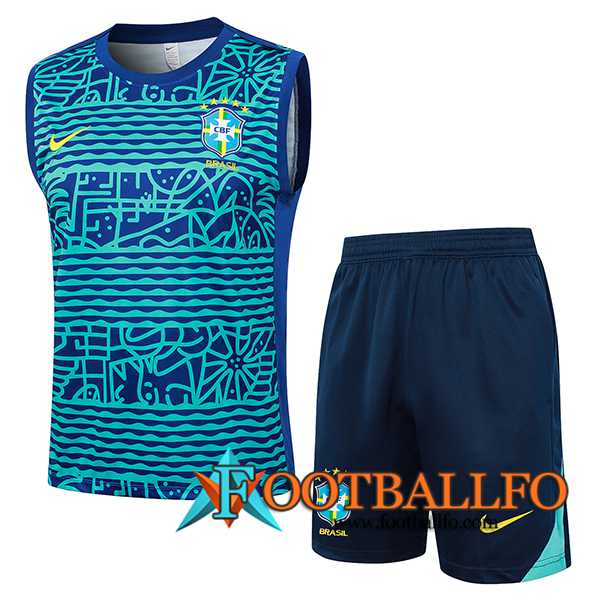 Camiseta Entrenamiento sin mangas Brasil Azul 2024/2025