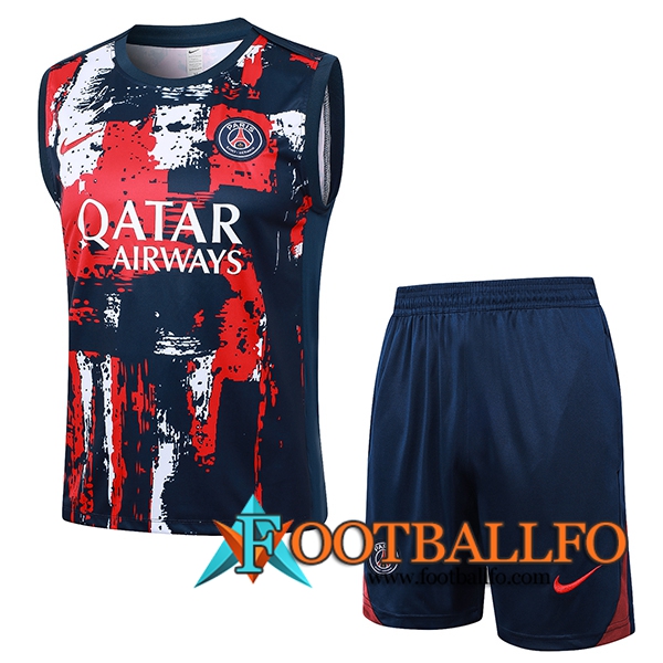 Camiseta Entrenamiento sin mangas PSG Rojo/Azul/Blanco 2024/2025