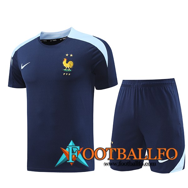 Camiseta Entrenamiento Francia Azul Oscuro 2024/2025 -02