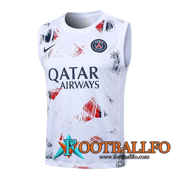 Chalecos De Futbol PSG Blanco/Rojo/Azul 2024/2025