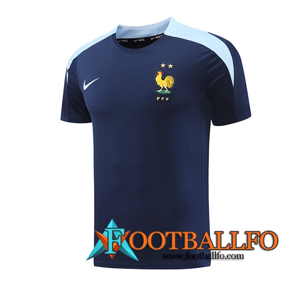 Camiseta Entrenamiento Francia Azul Oscuro 2024/2025 -02