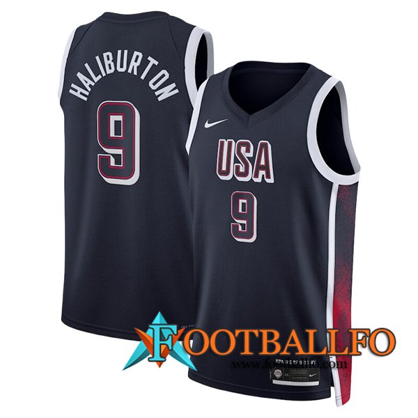 Camisetas USA (HALIBURTON #9) 2024/25 Negro