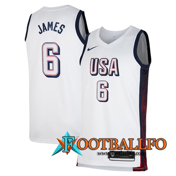 Camisetas USA (JAMES #6) 2024/25 Blanco