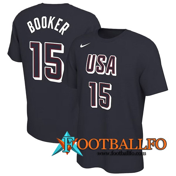 Camisetas USA (BOOKER #15) 2024/25 Negro -02